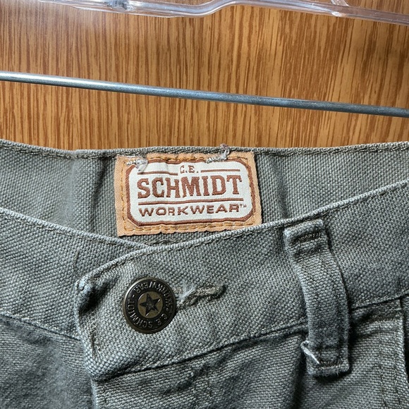 C.E. Schmidt Workwear Carpenter Pants Olive Green 34x32 Durable Utility - Picture 3 of 5